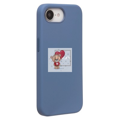 Чехол-накладка для Apple iPhone 16e (морозно-голубой) ORG Silicone Case SafeMag с анимацией