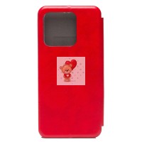 Чехол-книжка для Xiaomi Redmi 10A открытие вбок (красный) BC002