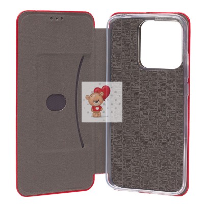 Чехол-книжка для Xiaomi Redmi 10A открытие вбок (красный) BC002