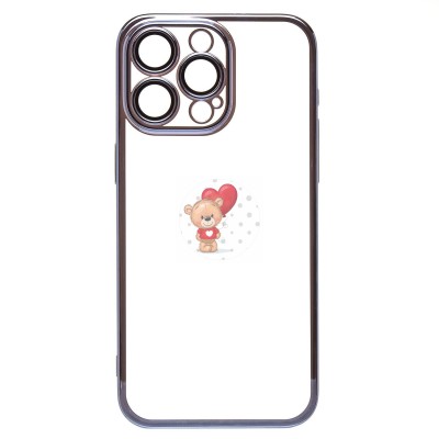 Чехол-накладка для Apple iPhone 15 Pro Max (голубой) PC073 с закрытой камерой