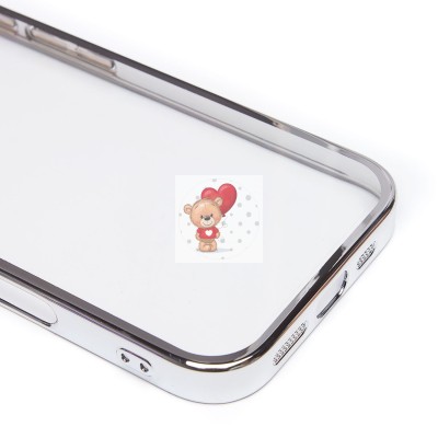 Чехол-накладка для Apple iPhone 16 Pro (серебристый) PC073 с закрытой камерой