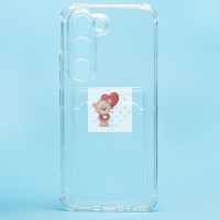 Чехол-накладка для Tecno Spark 40 Pro (прозрачный)  SC276 с картхолдером