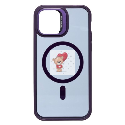 Чехол-накладка для Apple iPhone 12/Apple iPhone 12 Pro (темно- фиолетовый) SM026 SafeMag