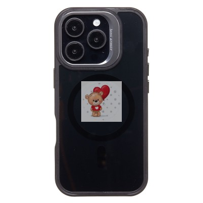 Чехол-накладка для Apple iPhone 16 Pro (черный)  SM026 SafeMag