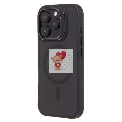 Чехол-накладка для Apple iPhone 16 Pro (черный)  SM026 SafeMag