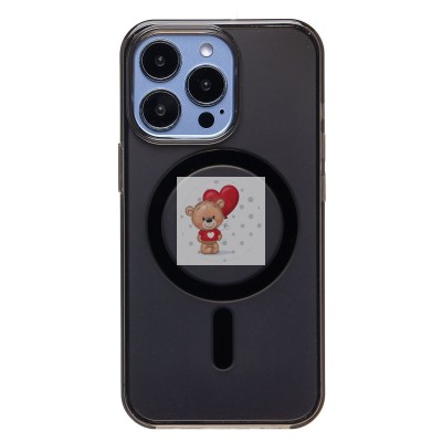 Чехол-накладка для Apple iPhone 13 Pro (черный) ORG PC Clear Case SafeMag