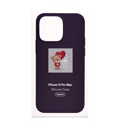 Чехол-накладка для Apple iPhone 14 Pro Max (бузина) ORG Silicone Case SafeMag с анимацией