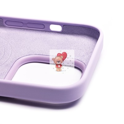 Чехол-накладка для Apple iPhone 14 Pro Max (лиловый) ORG Silicone Case SafeMag с анимацией