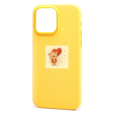 Чехол-накладка для Apple iPhone 14 Pro Max (солнечно-желтый) ORG Silicone Case SafeMag с анимацией