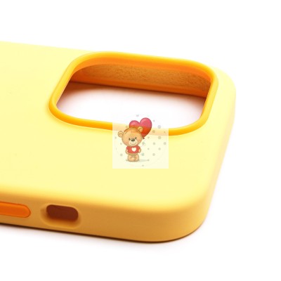 Чехол-накладка для Apple iPhone 14 Pro Max (солнечно-желтый) ORG Silicone Case SafeMag с анимацией