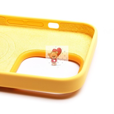 Чехол-накладка для Apple iPhone 14 Pro Max (солнечно-желтый) ORG Silicone Case SafeMag с анимацией