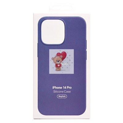 Чехол-накладка для Apple iPhone 14 Pro (ирис) ORG Silicone Case SafeMag с анимацией
