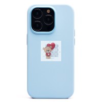 Чехол-накладка для Apple iPhone 14 Pro (небесно-голубой) ORG Silicone Case SafeMag с анимацией