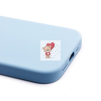 Чехол-накладка для Apple iPhone 14 Pro (небесно-голубой) ORG Silicone Case SafeMag с анимацией