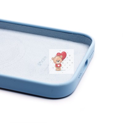 Чехол-накладка для Apple iPhone 14 Pro (небесно-голубой) ORG Silicone Case SafeMag с анимацией
