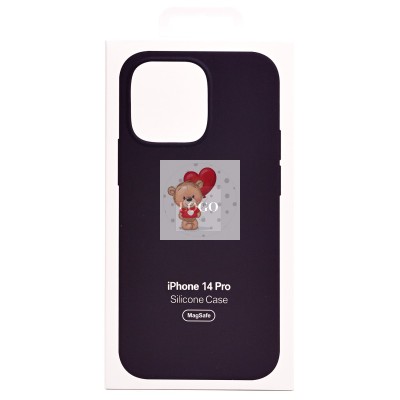 Чехол-накладка для Apple iPhone 14 Pro (бузина) ORG Silicone Case SafeMag с анимацией