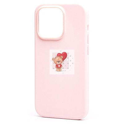 Чехол-накладка для Apple iPhone 14 Pro (розовый мел) ORG Silicone Case SafeMag с анимацией