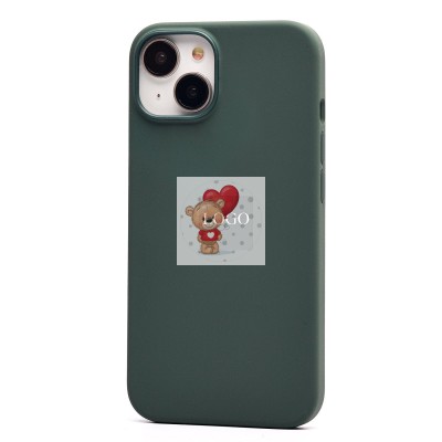 Чехол-накладка для Apple iPhone 14 (оливковый) ORG Silicone Case SafeMag с анимацией