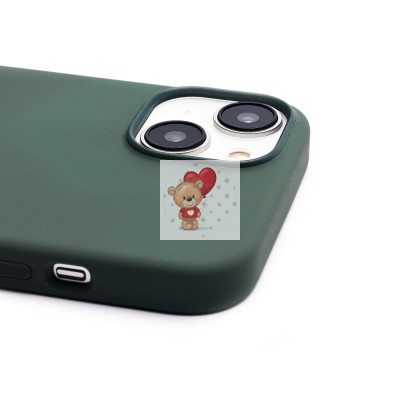 Чехол-накладка для Apple iPhone 14 (оливковый) ORG Silicone Case SafeMag с анимацией