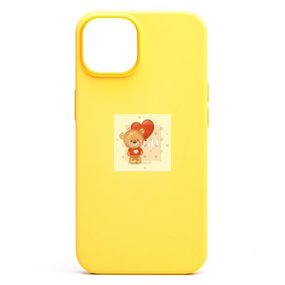 Чехол-накладка для Apple iPhone 14 (солнечно-желтый) ORG Silicone Case SafeMag с анимацией