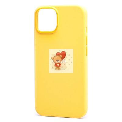 Чехол-накладка для Apple iPhone 14 (солнечно-желтый) ORG Silicone Case SafeMag с анимацией