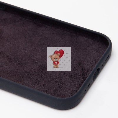 Чехол-накладка для Apple iPhone 15 Plus (темная ночь) ORG Silicone Case SafeMag с анимацией