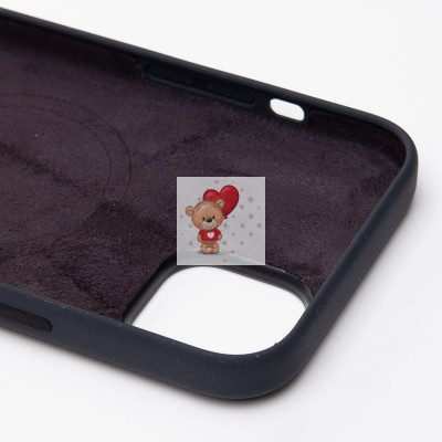 Чехол-накладка для Apple iPhone 15 Plus (темная ночь) ORG Silicone Case SafeMag с анимацией