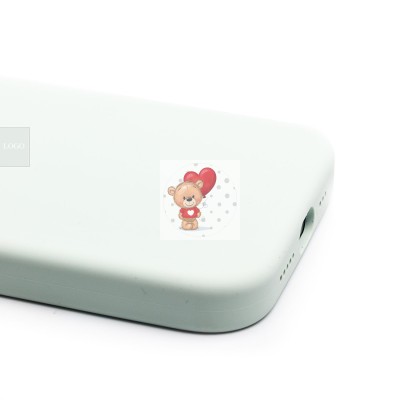 Чехол-накладка для Apple iPhone 15 Pro (мятный) ORG Silicone Case SafeMag с анимацией