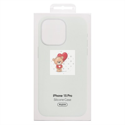 Чехол-накладка для Apple iPhone 15 Pro (мятный) ORG Silicone Case SafeMag с анимацией