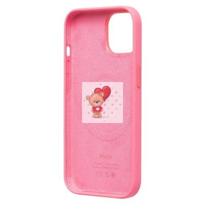 Чехол-накладка для Apple iPhone 15 (розовый) ORG Silicone Case SafeMag с анимацией Чехол-накладка для Apple iPhone 15 (розовый) ORG Silicone Case SafeMag с анимацией