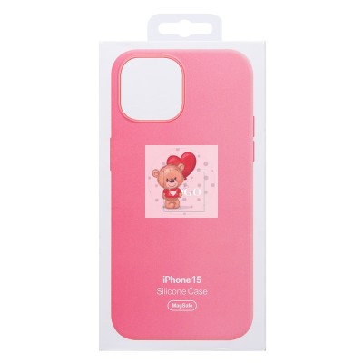 Чехол-накладка для Apple iPhone 15 (розовый) ORG Silicone Case SafeMag с анимацией Чехол-накладка для Apple iPhone 15 (розовый) ORG Silicone Case SafeMag с анимацией