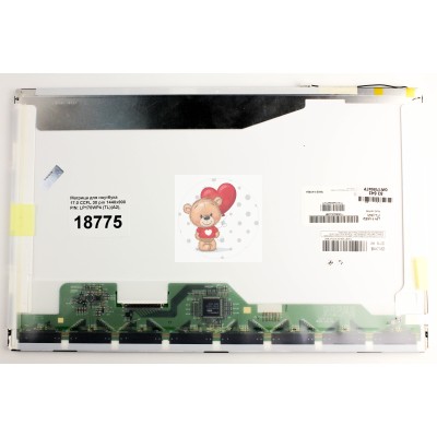 Матрица для ноутбука 17.0 CCFL 30 pin 1440x900 Б/У P/N: LP170WP4 (TL)(A2), LP170WX (A4)(K7) Матрица для ноутбука 17.0 CCFL 30 pin 1440x900 Б/У P/N: LP170WP4 (TL)(A2), LP170WX (A4)(K7)