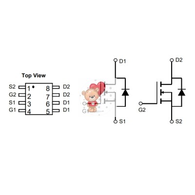 Микросхема AO4800B N-Channel MOSFET 30V 6.9A