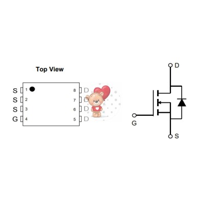AON7516 N-Channel MOSFET 30V 30A
