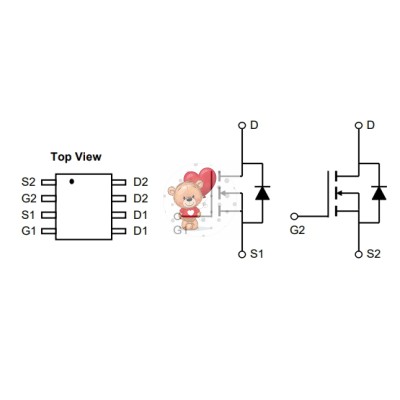 AO4828 Dual NP-Channel MOSFET 6V 4.5A