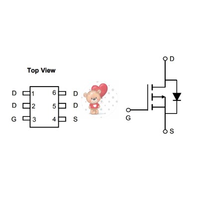 AO6405 P-Channel MOSFET 30V 5A