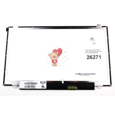 Матрица для ноутбука 14.0" 1366x768 40pin Slim TN NT140WHM-T01 Glossy 60Hz Touch