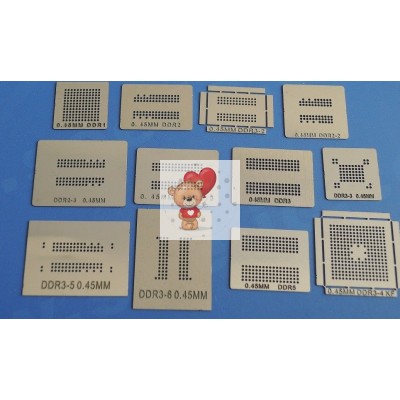 Набор трафаретов RAM DDR1 DDR2 DDR3 DDR4 DDR5 12 шт