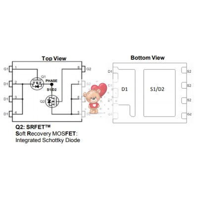 AON6984 Dual N-Channel MOSFET 30V 50A