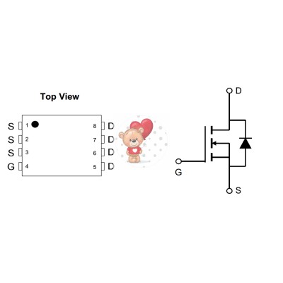 AON7508 N-Channel MOSFET 30V 32A
