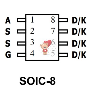 AO4705 P-Channel MOSFET 30V 10A