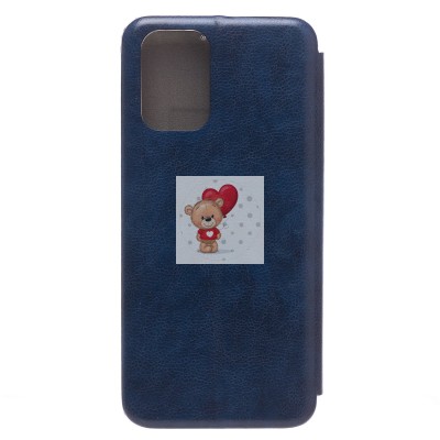 Чехол-книжка для Xiaomi Redmi Note 10S открытие вбок (синий) - BC002