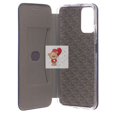 Чехол-книжка для Xiaomi Redmi Note 10S открытие вбок (синий) - BC002
