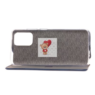 Чехол-книжка для Xiaomi Redmi Note 10S открытие вбок (синий) - BC002