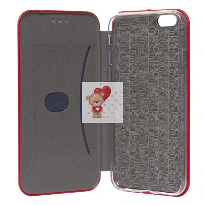 Чехол-книжка для Apple iPhone 6 (красный) открытие вбок - BC002