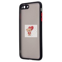 Чехол-накладка для Apple iPhone 8 Plus (черный/черный) - PC041