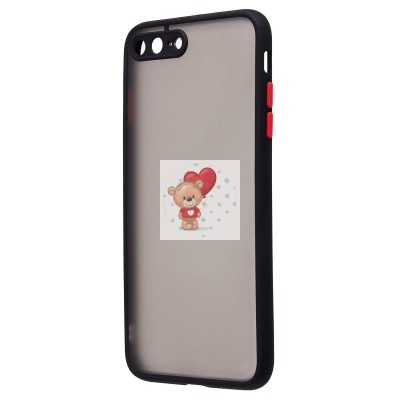 Чехол-накладка для Apple iPhone 8 Plus (черный/черный) - PC041