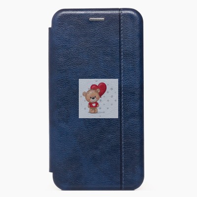 Чехол-книжка для Xiaomi Redmi 9i (синий) открытие вбок - BC002