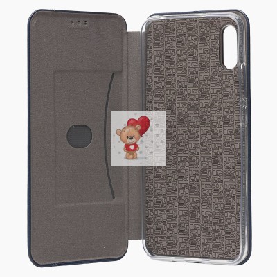 Чехол-книжка для Xiaomi Redmi 9i (синий) открытие вбок - BC002