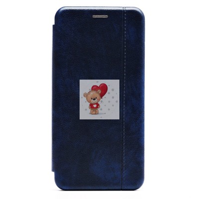 Чехол-книжка для Samsung A125 Galaxy A12 (синий) открытие вбок - BC002